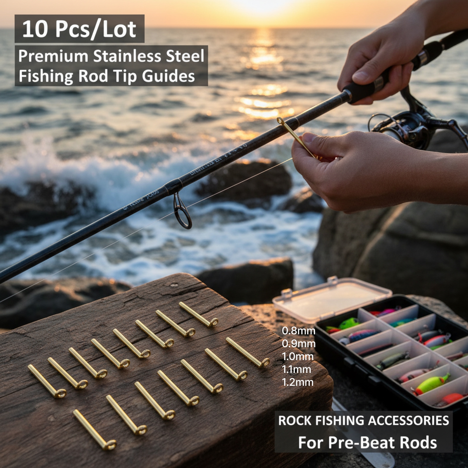 Fishing Rod Guide Replacement - 10pcs Fishing Rod Guides Tip Tops