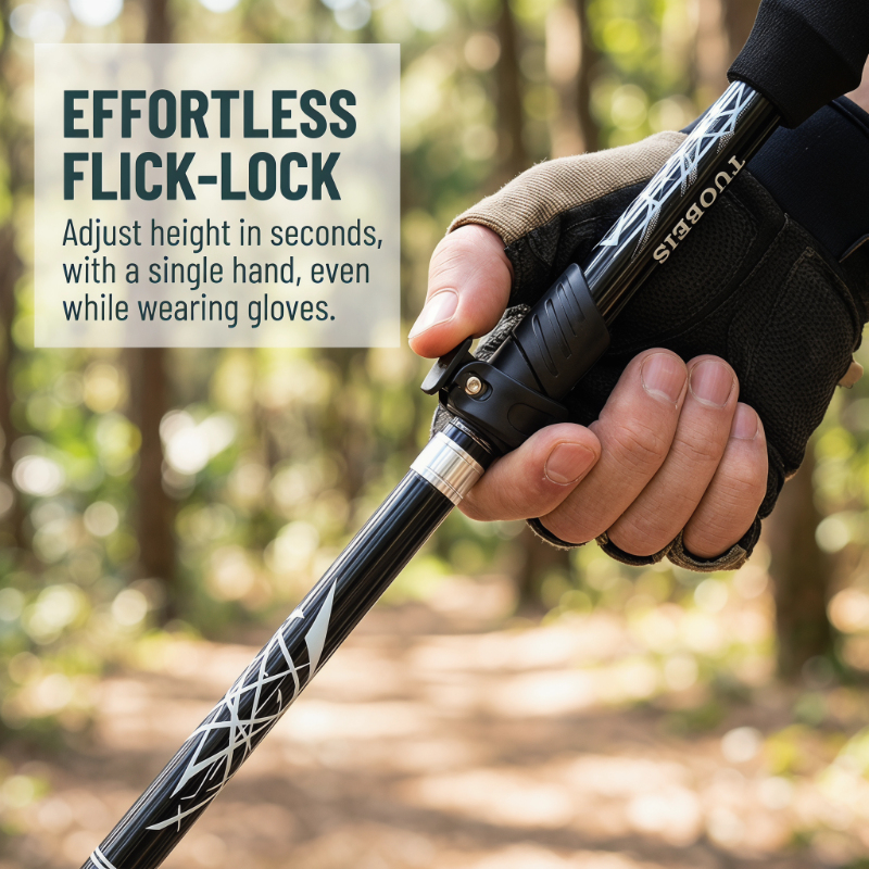 Fishing Rod Travel - 130cm Outdoor Foldable Telescopic Trekking Poles