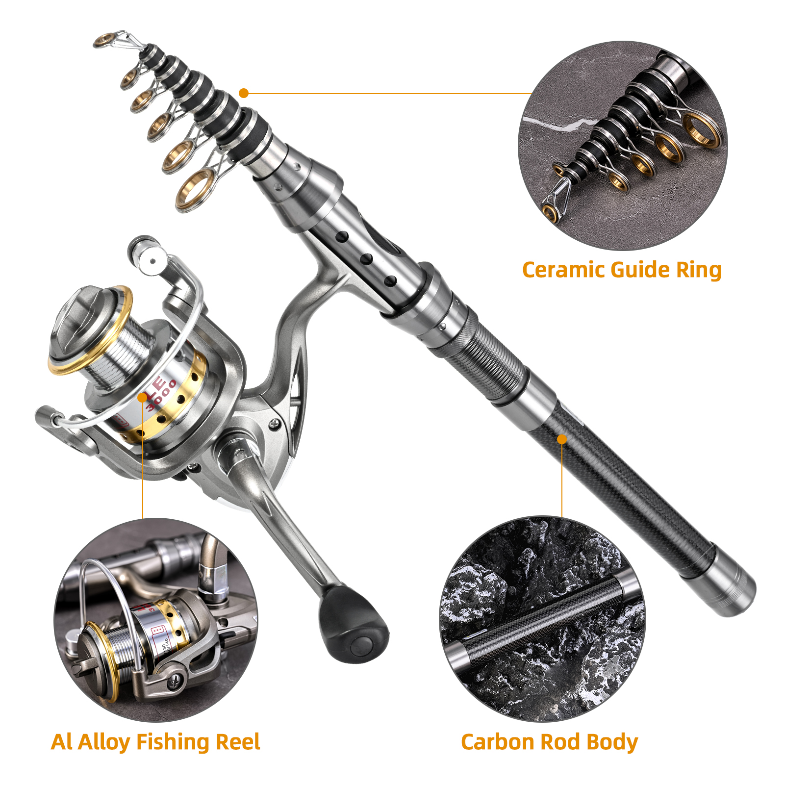 Fishing Pole Combo Set 2Pcs Ro – Fishing Rod Carbon Fiber recenzja i cena