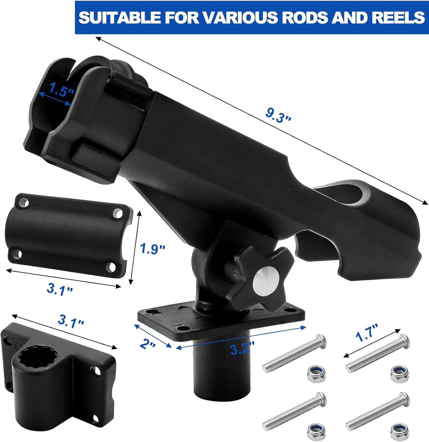 2 Pack Fishing Rod Holder with – Fishing Rod Combo recenzja i cena
