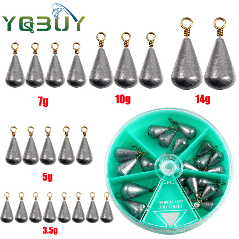 21PCSBoxed olive-shaped lead s – Fishing Rod Casting recenzja i cena