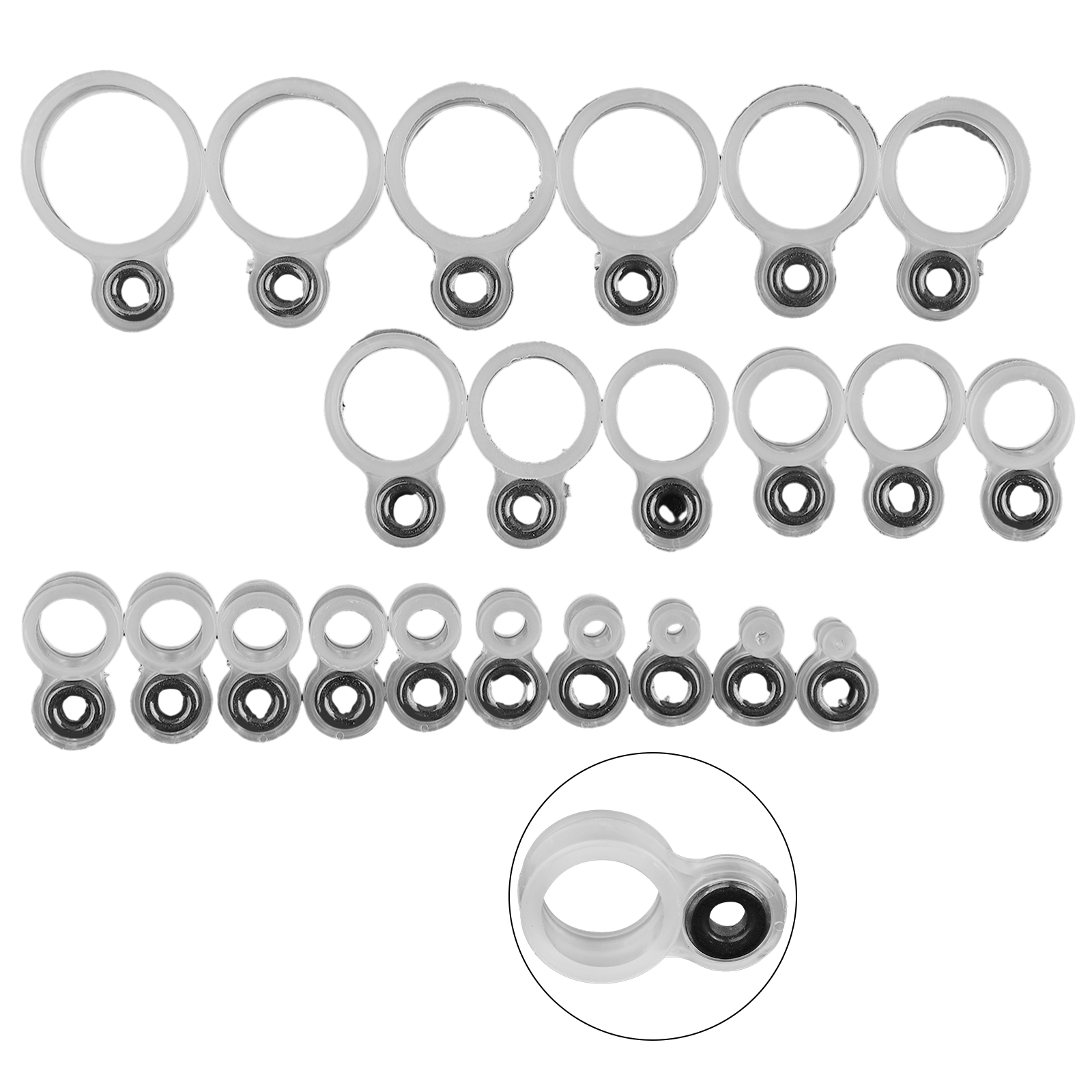 14/22Pcs Fishing Rod Eyelet Re – Fishing Rod Guide Replacement recenzja i cena
