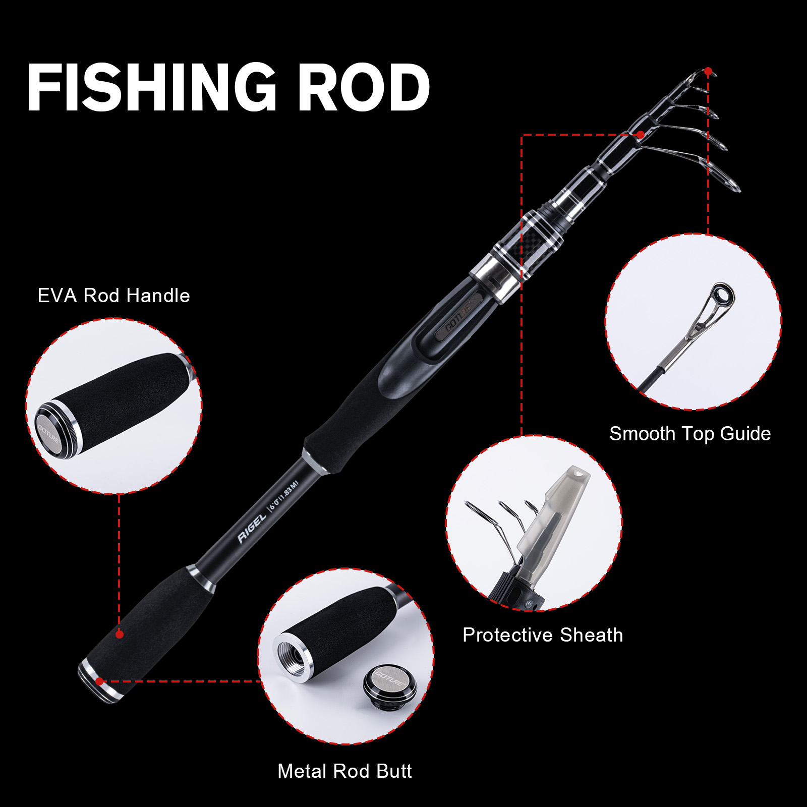 Goture RIGEL Telescopic Fishin – Fishing Rod Surf recenzja i cena