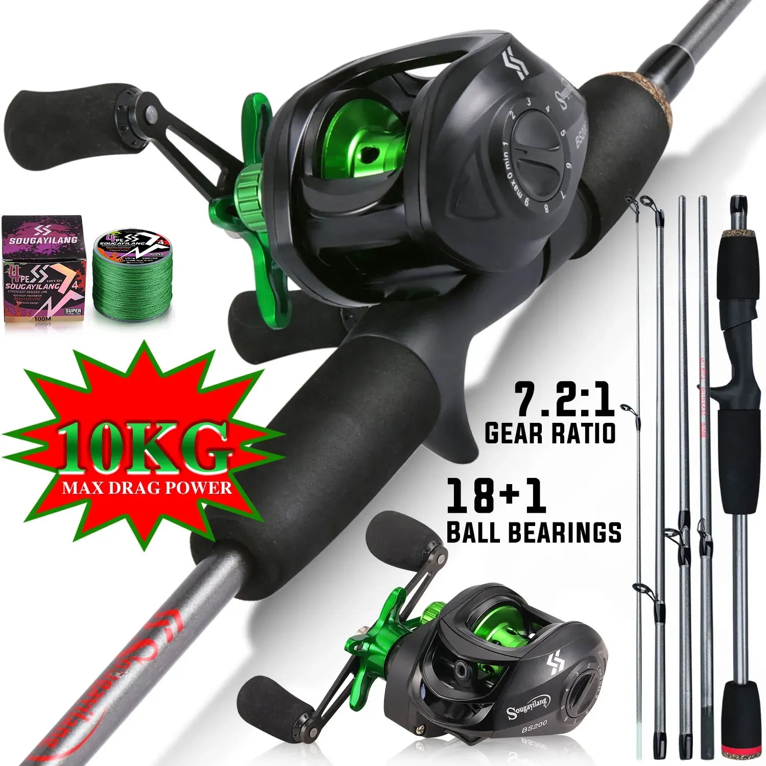 Sougayilang Fishing Rod Combo  – Fishing Rod Carbon Fiber recenzja i cena