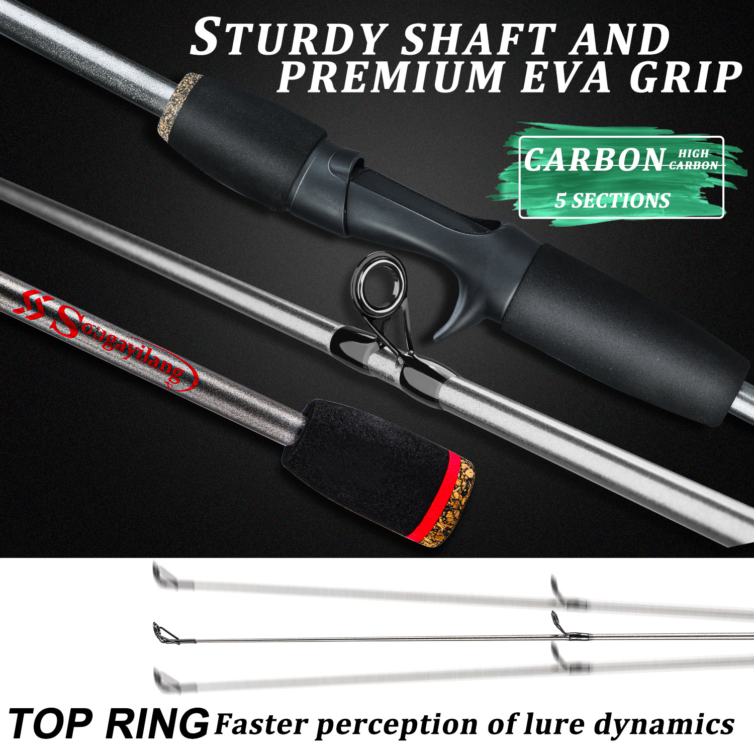 Sougayilang Fishing Rod Combo  – Fishing Rod Carbon Fiber recenzja i cena