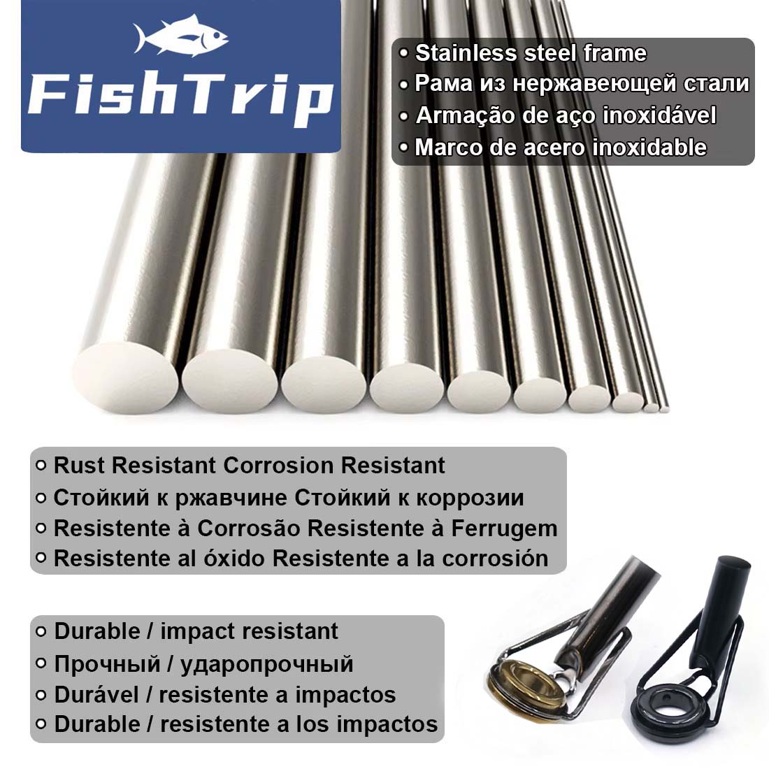 FishTrip Rod Tip Repair Kit 5~ – Fishing Rod Tip Replacement recenzja i cena